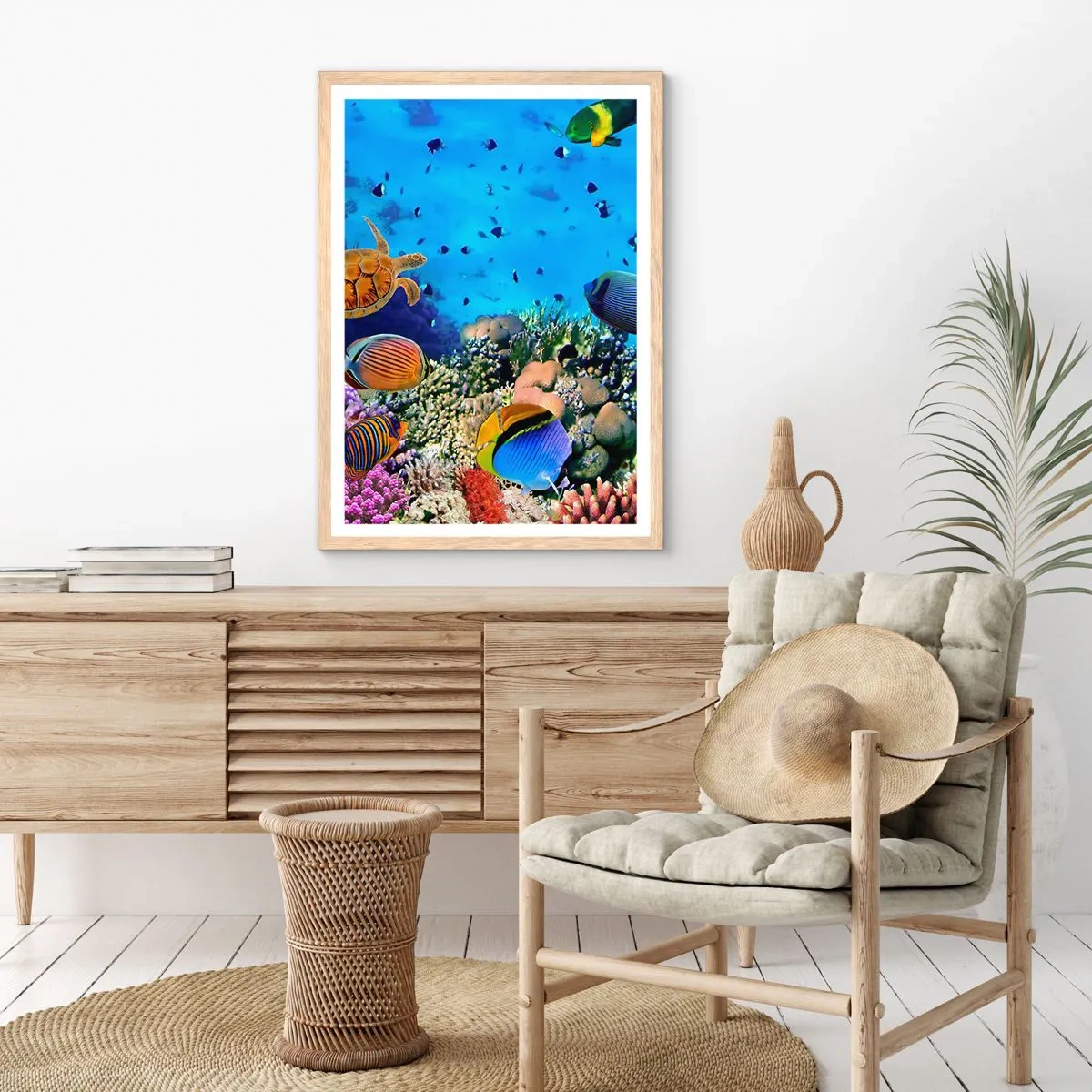 Poster în ramă de stejar deschis - Și ce știm noi despre viață... - 30x40 cm