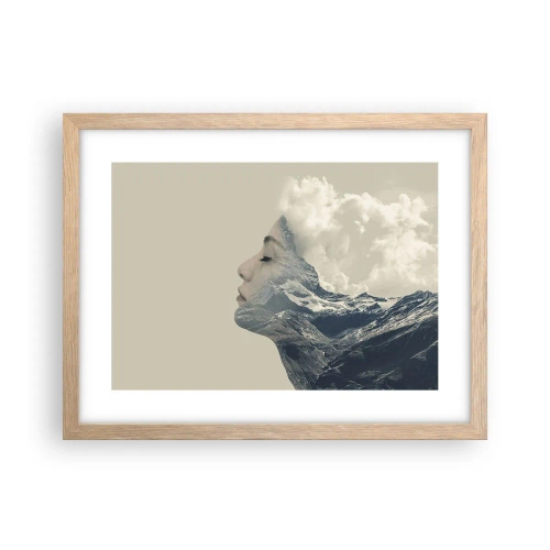 Poster în ramă de stejar deschis - Frumusețea elementelor - 40x30 cm