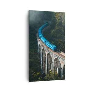 Tablou pe pânză - Cu trenul spre natură - 45x80 cm