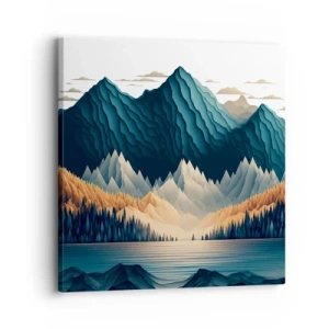 Tablou pe pânză - Peisaj montan perfect - 30x30 cm