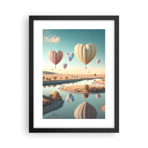 Poster în ramă neagră - Iubirea ne înalță - 30x40 cm