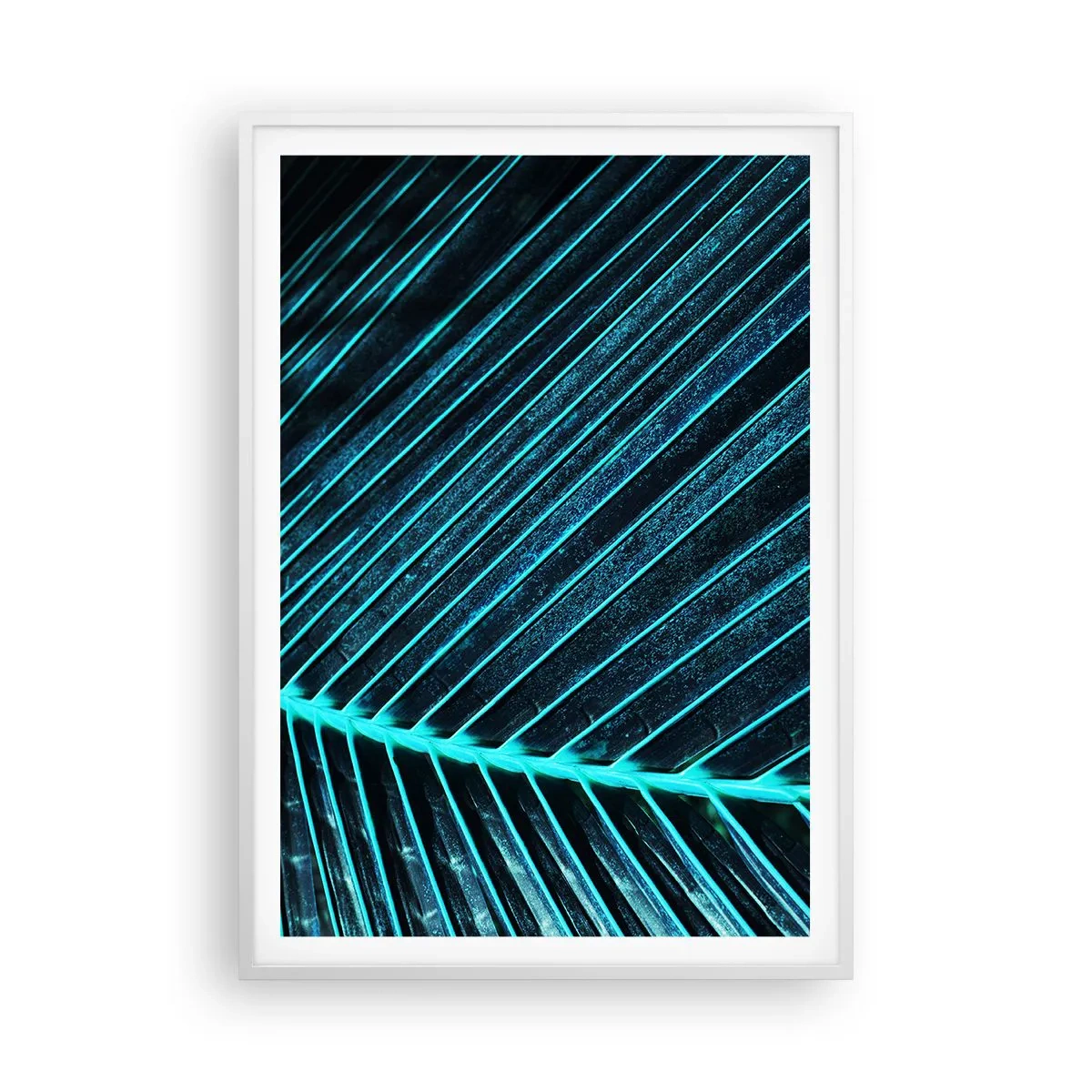 Poster în ramă albă - Textura verdelui - 70x100 cm