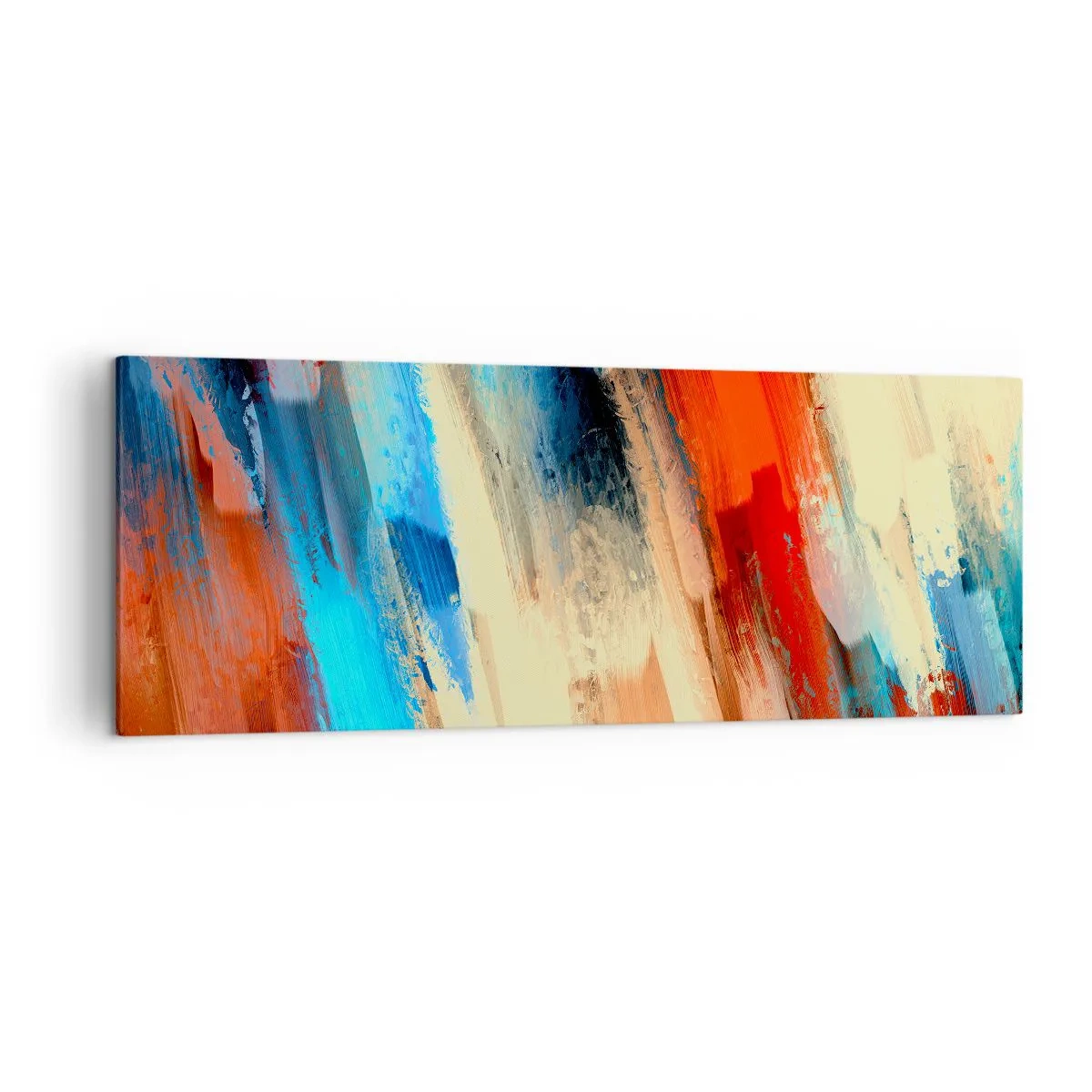 Tablou pe pânză - O cascadă de culori - 140x50 cm