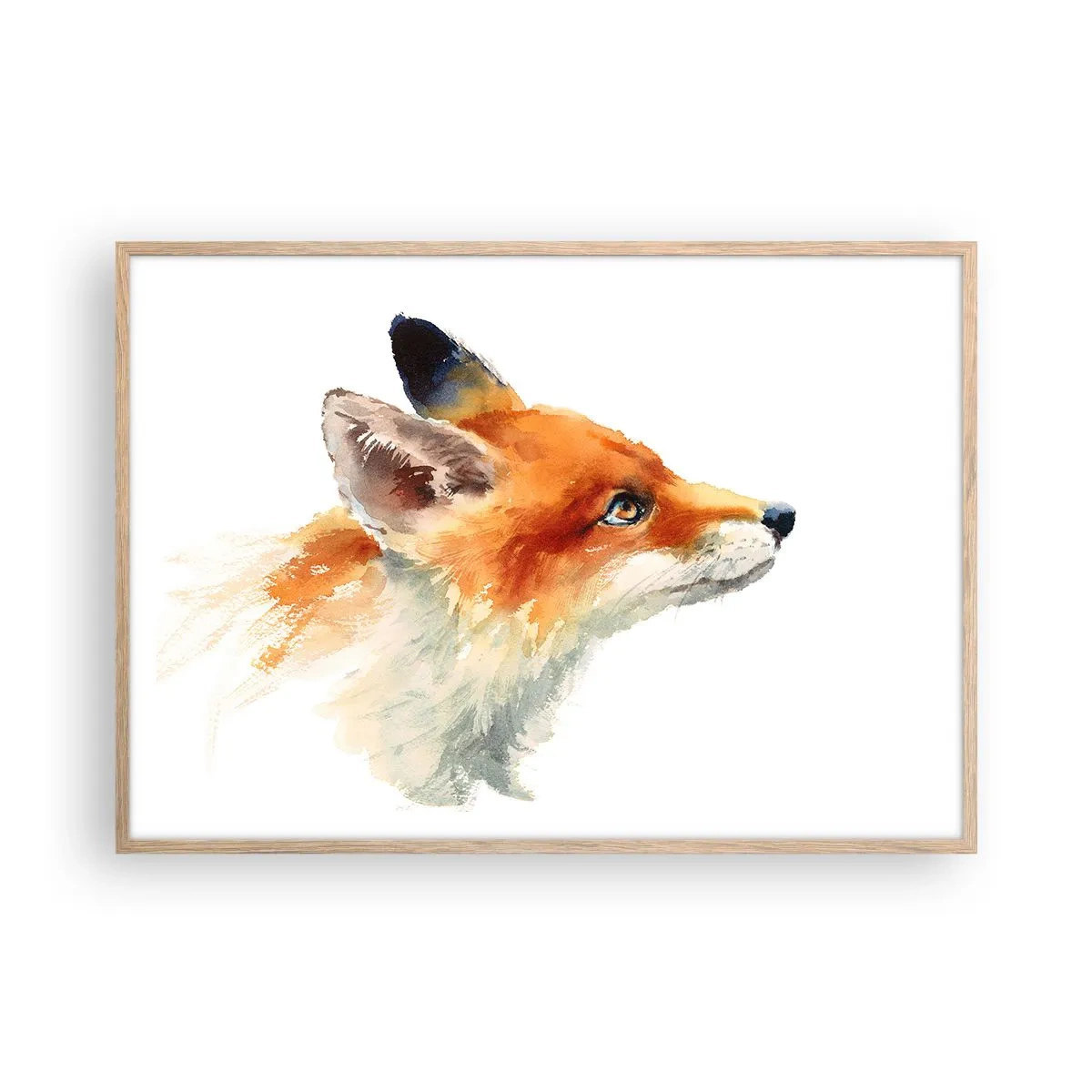 Poster în ramă de stejar deschis - Nu poți fi niciodată prea atent - 100x70 cm