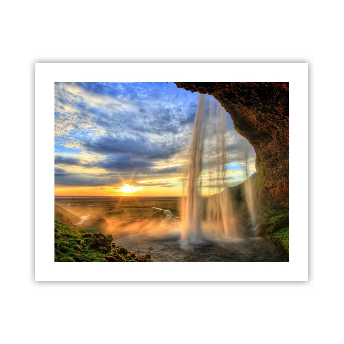 Poster - Lumea din spatele vălului de picături - 50x40 cm