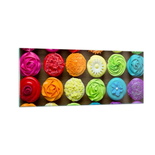 Tablou pe sticlă - Fiecare diferită - toate delicioase - 100x40 cm