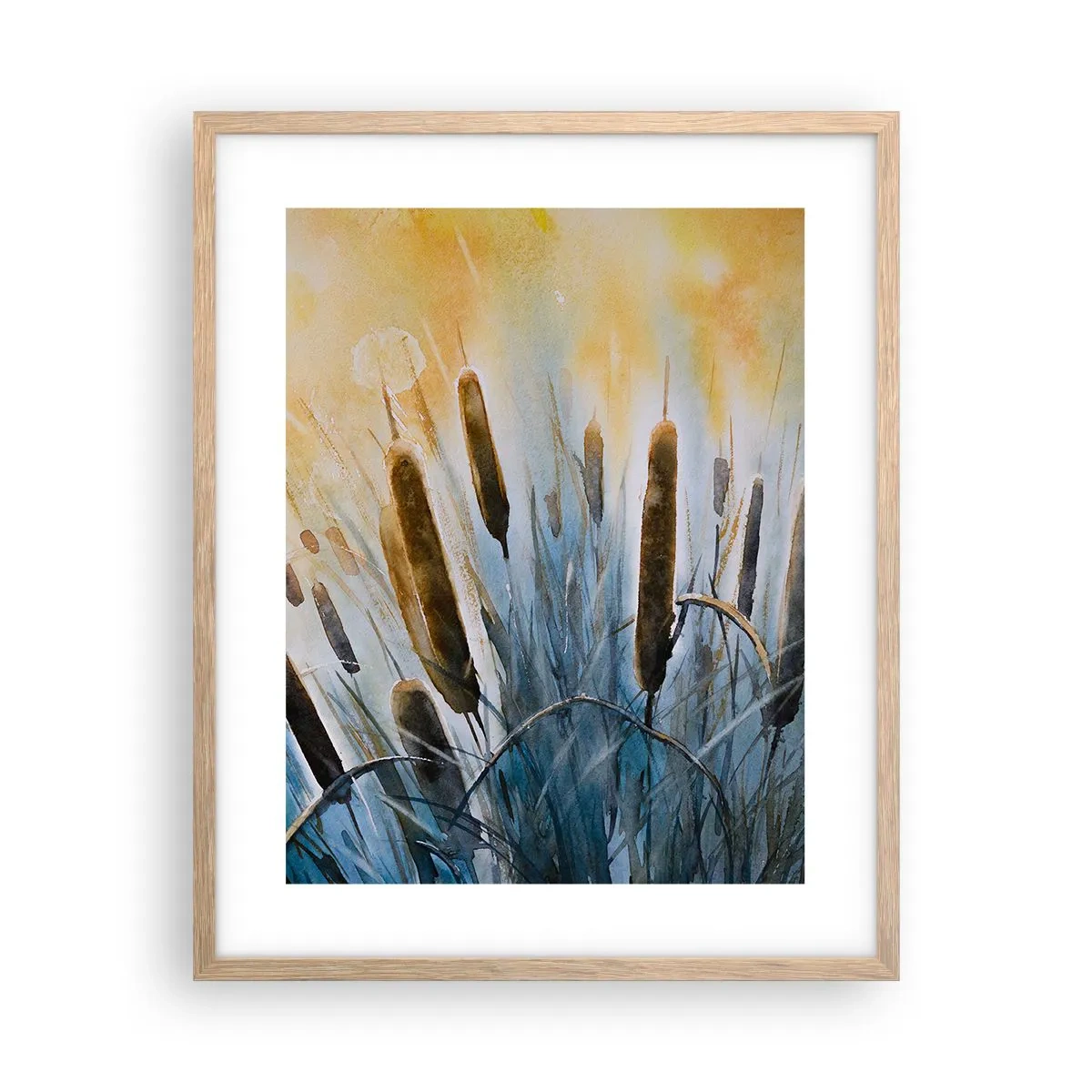 Poster în ramă de stejar deschis - Răcoarea apei, căldura soarelui - 40x50 cm