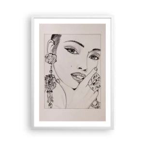 Poster în ramă albă - Cea mai frumoasă bijuterie - 50x70 cm