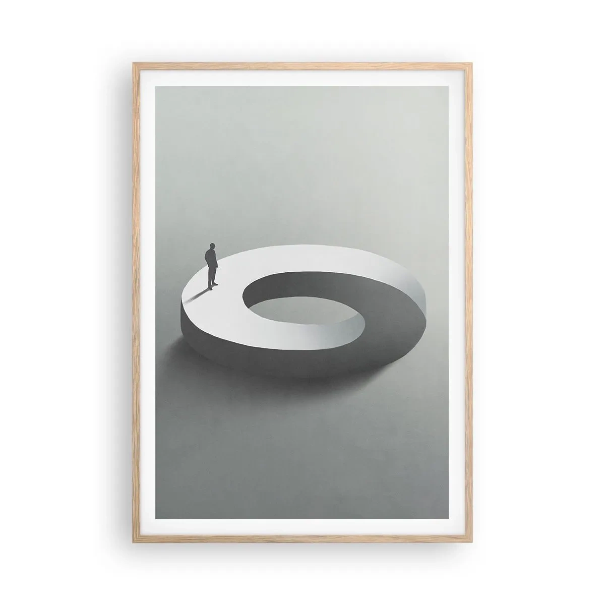 Poster în ramă de stejar deschis - Înțelegi ceva? - 70x100 cm