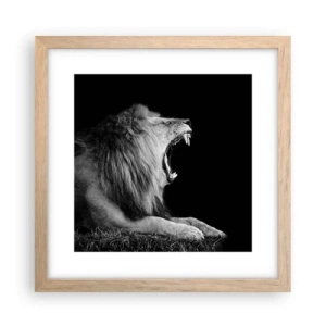 Poster în ramă de stejar deschis - Fără nici o ezitare - 30x30 cm