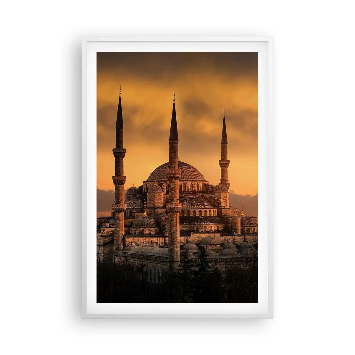 Poster în ramă albă - Dumnezeu este mare - 61x91 cm