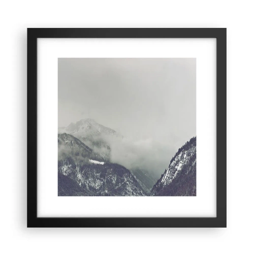 Poster în ramă neagră - Valea cețoasă - 30x30 cm