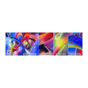Mostră tapet Premium Sand - Dansul culorilor - Abstracția, 3D, Grafică - 100x30 cm