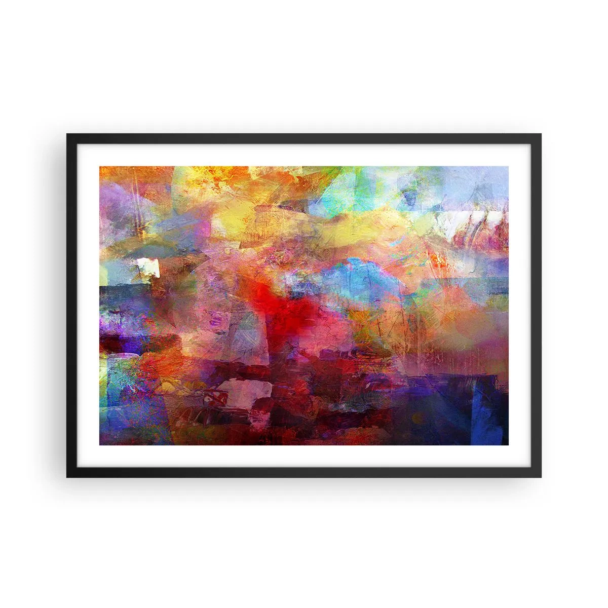 Poster în ramă neagră - O privire în interiorul curcubeului - 70x50 cm