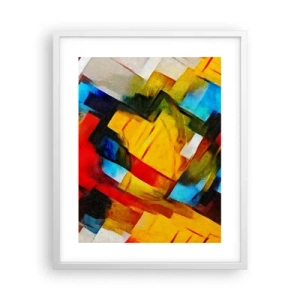 Poster în ramă albă - Sandviș multicolor - 40x50 cm