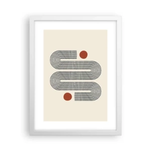 Poster în ramă albă - De la început până la sfârșit - 30x40 cm