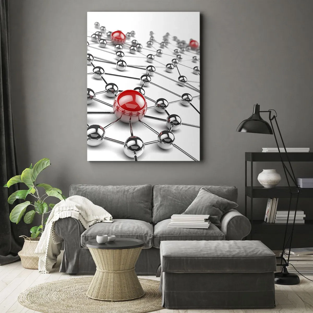 Tablou pe pânză - Plasă de argint - 50x70 cm