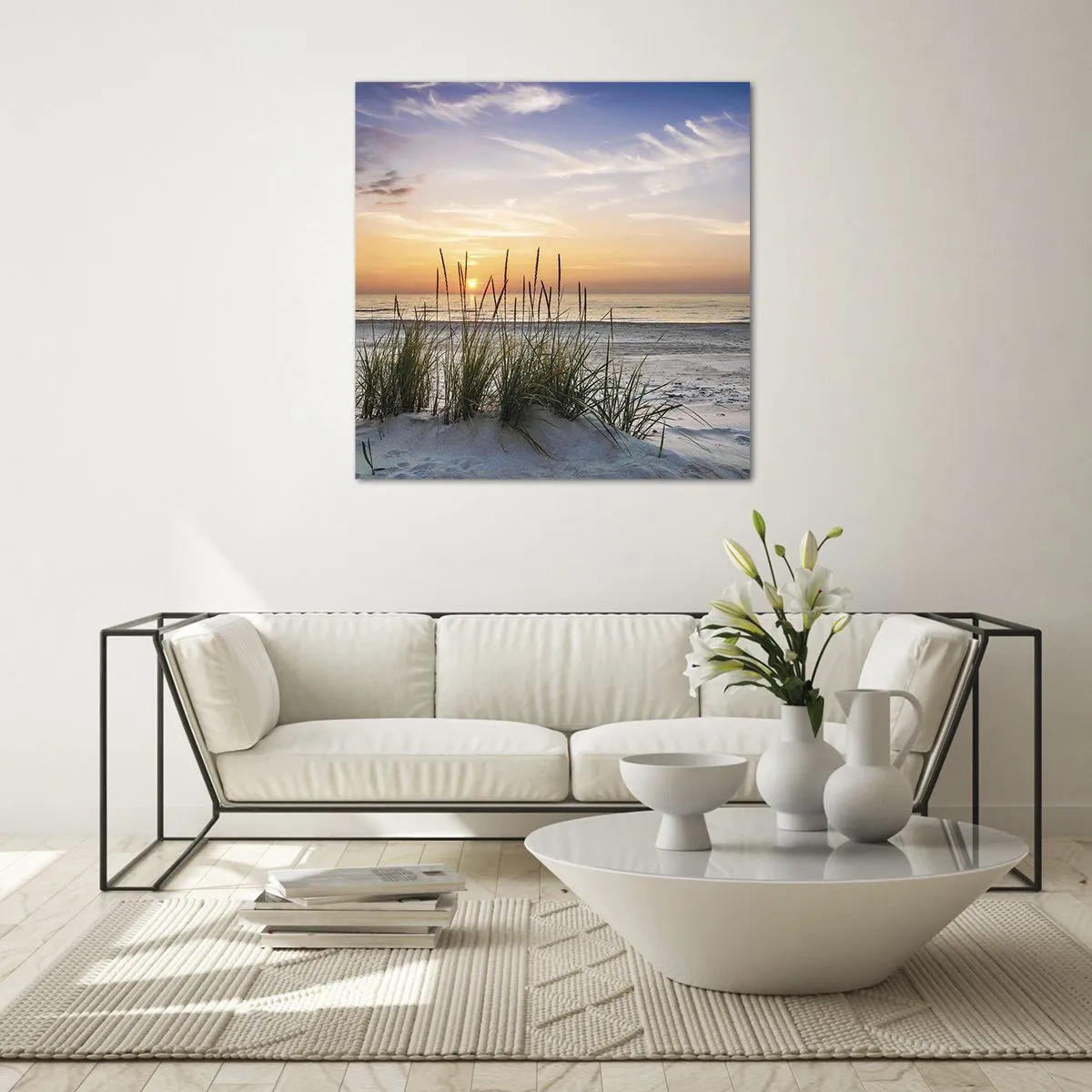 Tablou pe sticlă - Privește, gândește, simte - 30x30 cm