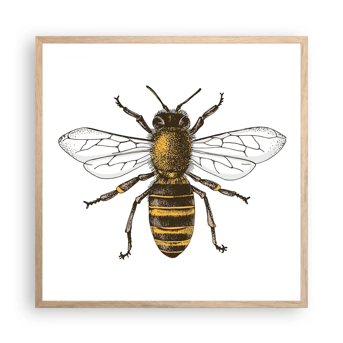 Poster în ramă de stejar deschis - Frumoasă și bună - 60x60 cm