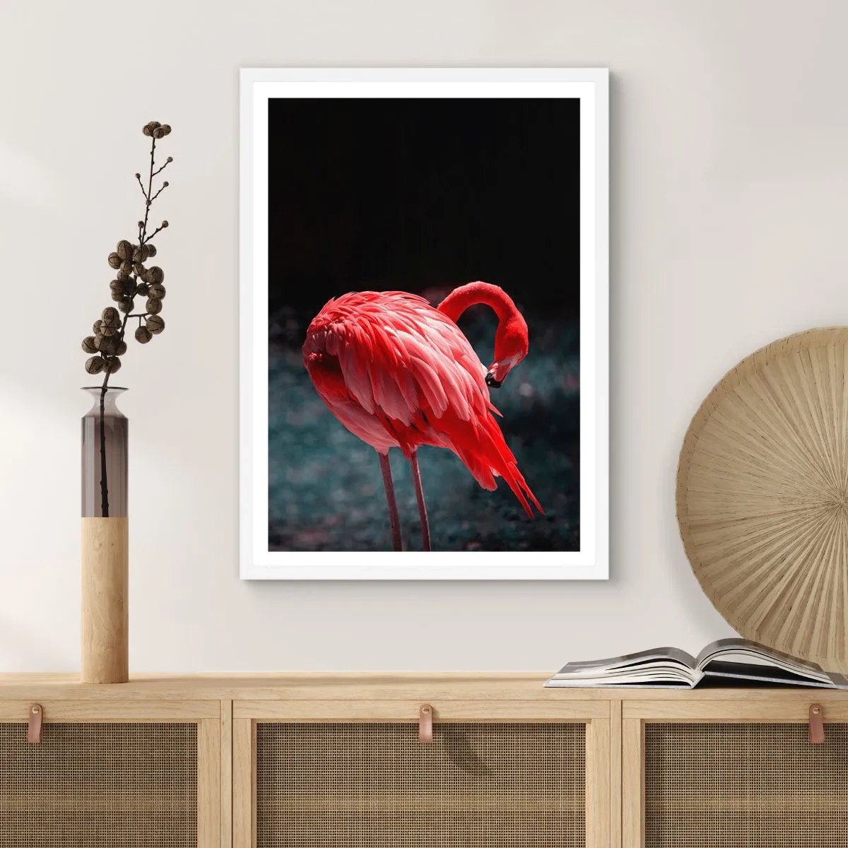 Poster în ramă albă - Poemul purpuriu al naturii - 70x100 cm