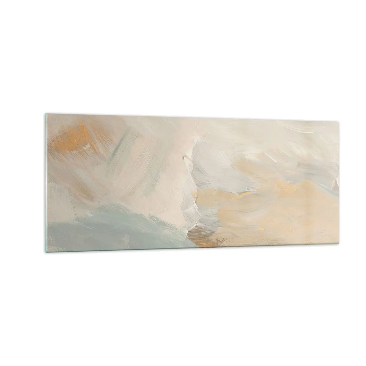 Tablou pe sticlă - Abstracție - lumea blândeții - 100x40 cm
