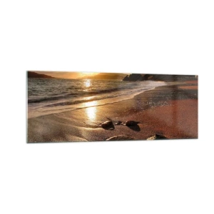 Tablou pe sticlă - Urmează soarele spre dealuri - 140x50 cm