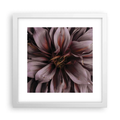 Poster în ramă albă - Inimă florală - 30x30 cm