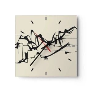 Ceas de perete - Ceas pe sticlă - Poate că peisajul - 40x40 cm