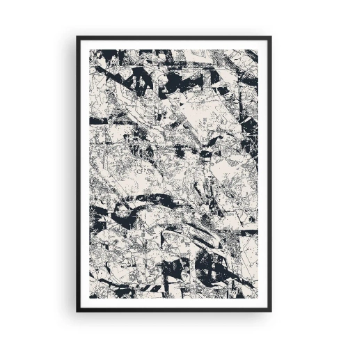 Poster în ramă neagră - Întrepătrunderea contrariilor - 70x100 cm