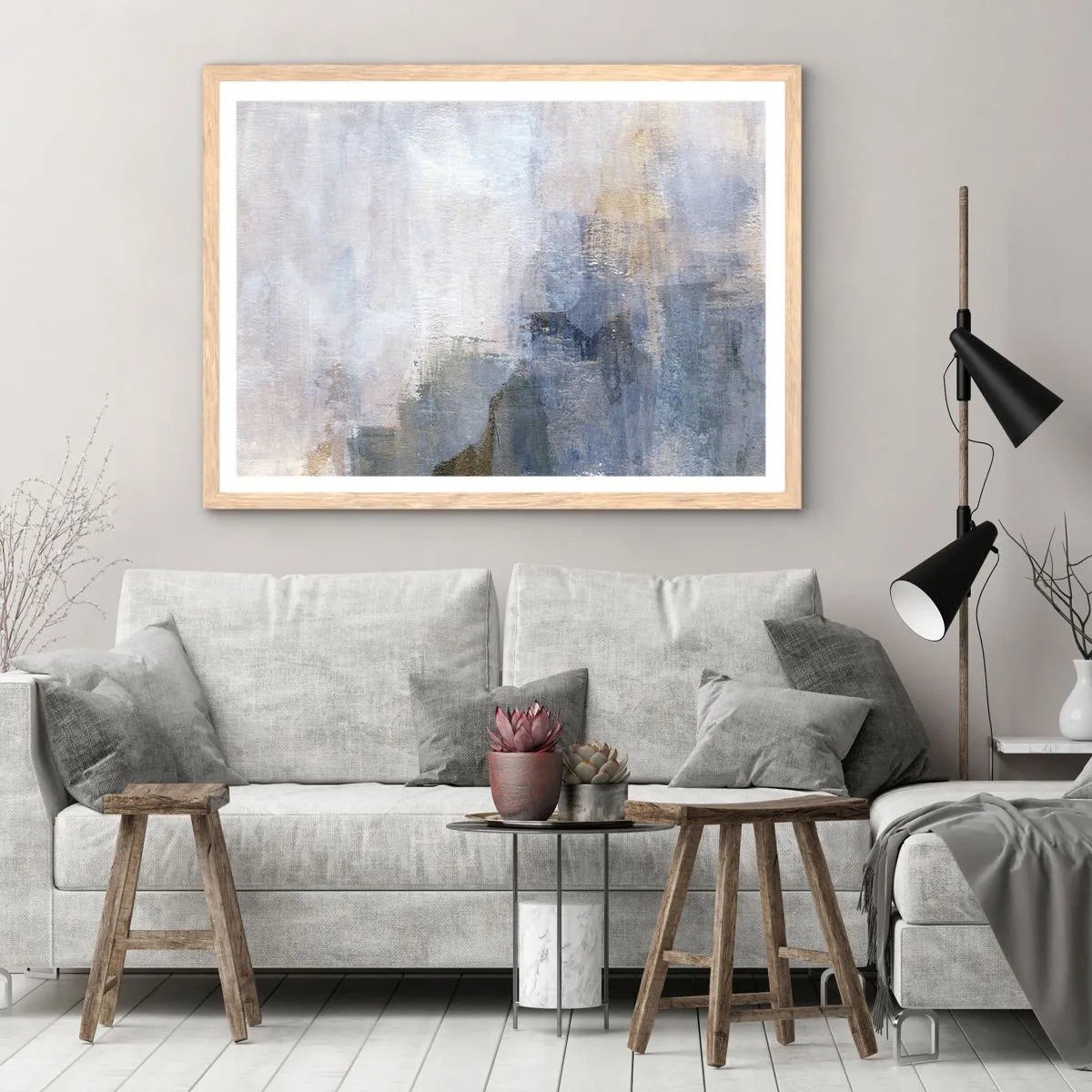 Poster în ramă de stejar deschis - Tonuri și acorduri de culoare - 70x50 cm