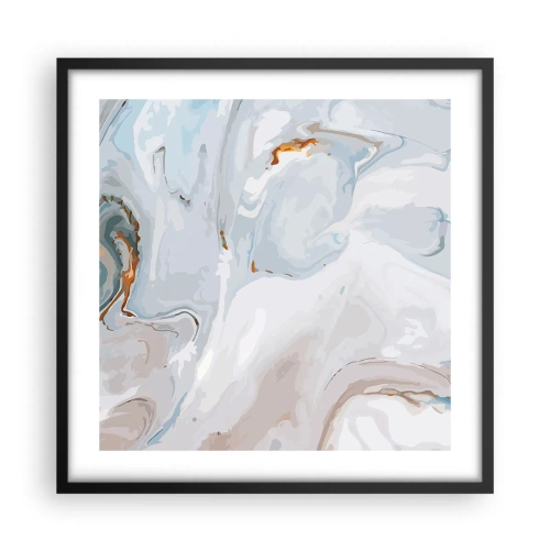 Poster în ramă neagră - Albul ridicat - 50x50 cm