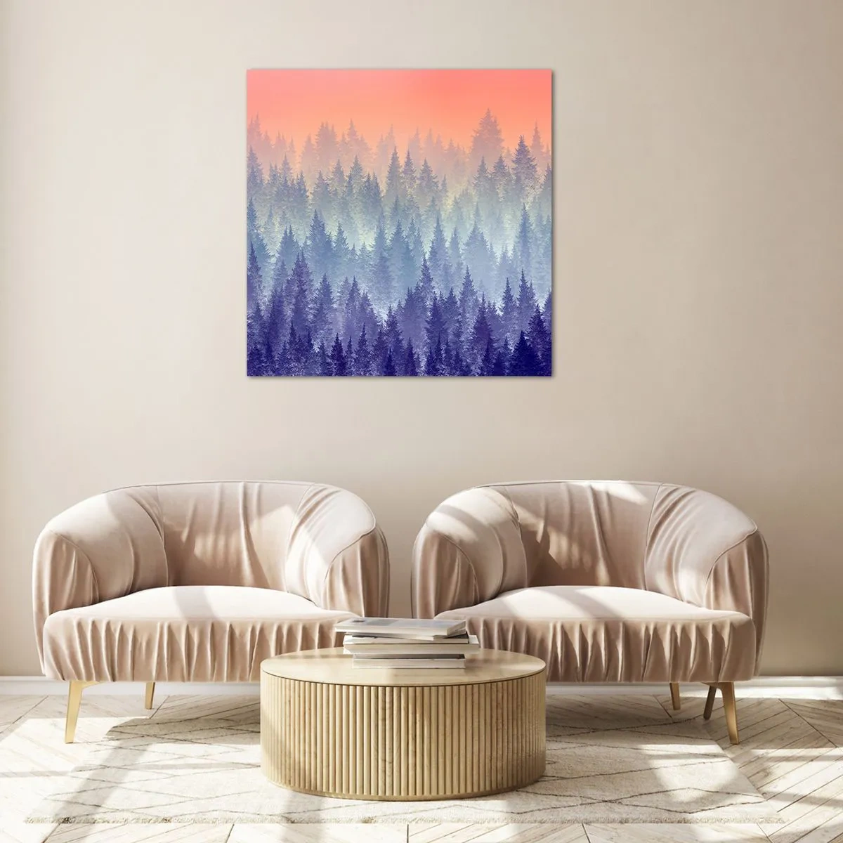 Tablou pe sticlă - Sus, mai sus, spre cer - 70x70 cm