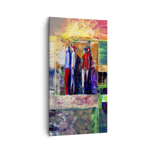 Tablou pe pânză - Relații și emoții - 55x100 cm