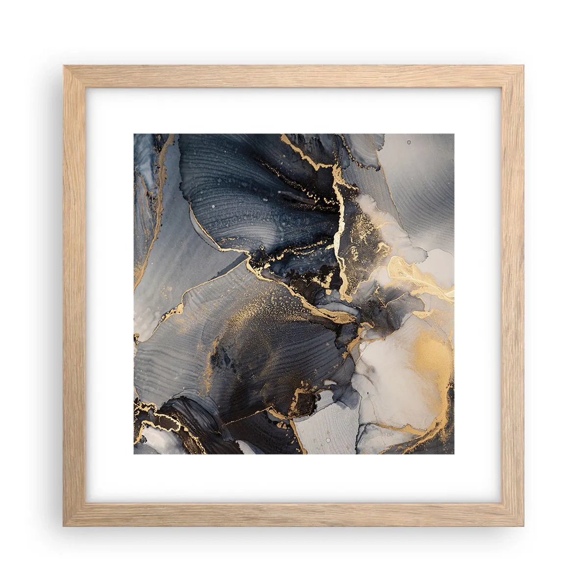 Poster în ramă de stejar deschis - Viața unei pietre - 30x30 cm