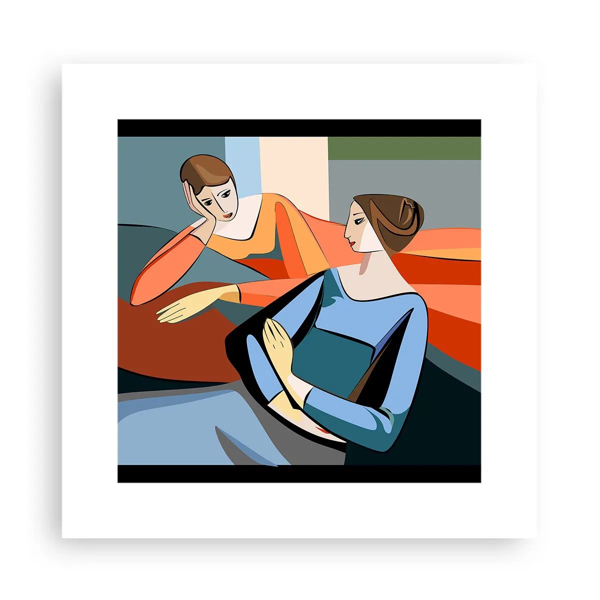 Poster - Un moment de confidențe - 30x30 cm