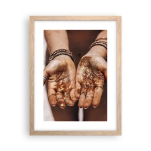 Poster în ramă de stejar deschis - Un cadou pentru tine - 30x40 cm