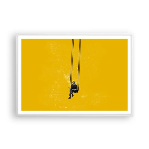 Poster în ramă albă - O zi ca oricare alta - 100x70 cm