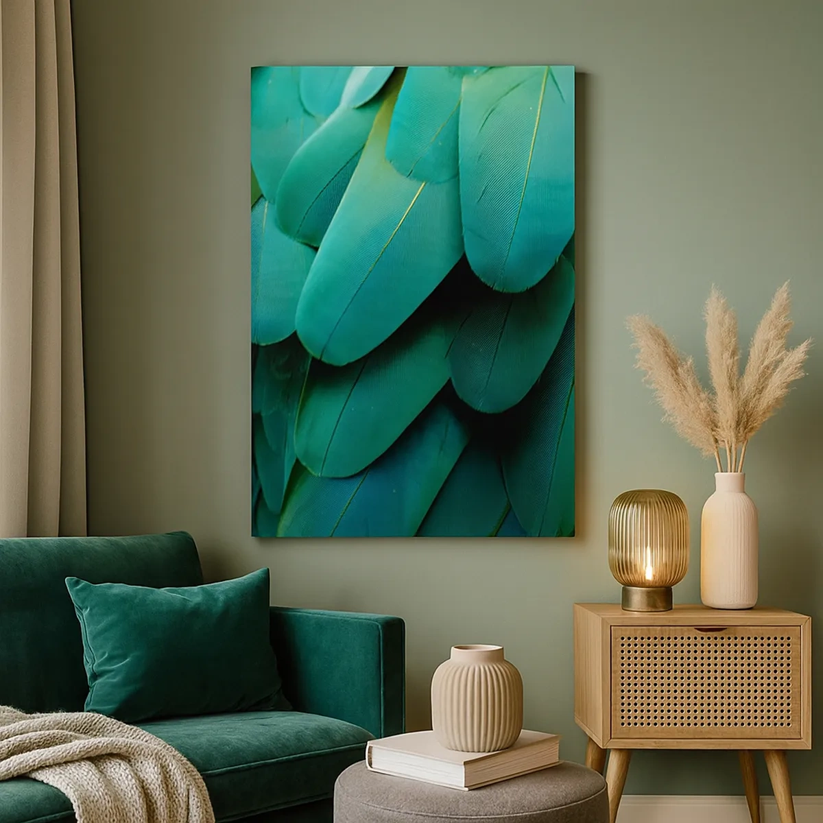 Tablou pe pânză - Precizia naturii papagalicești - 50x70 cm