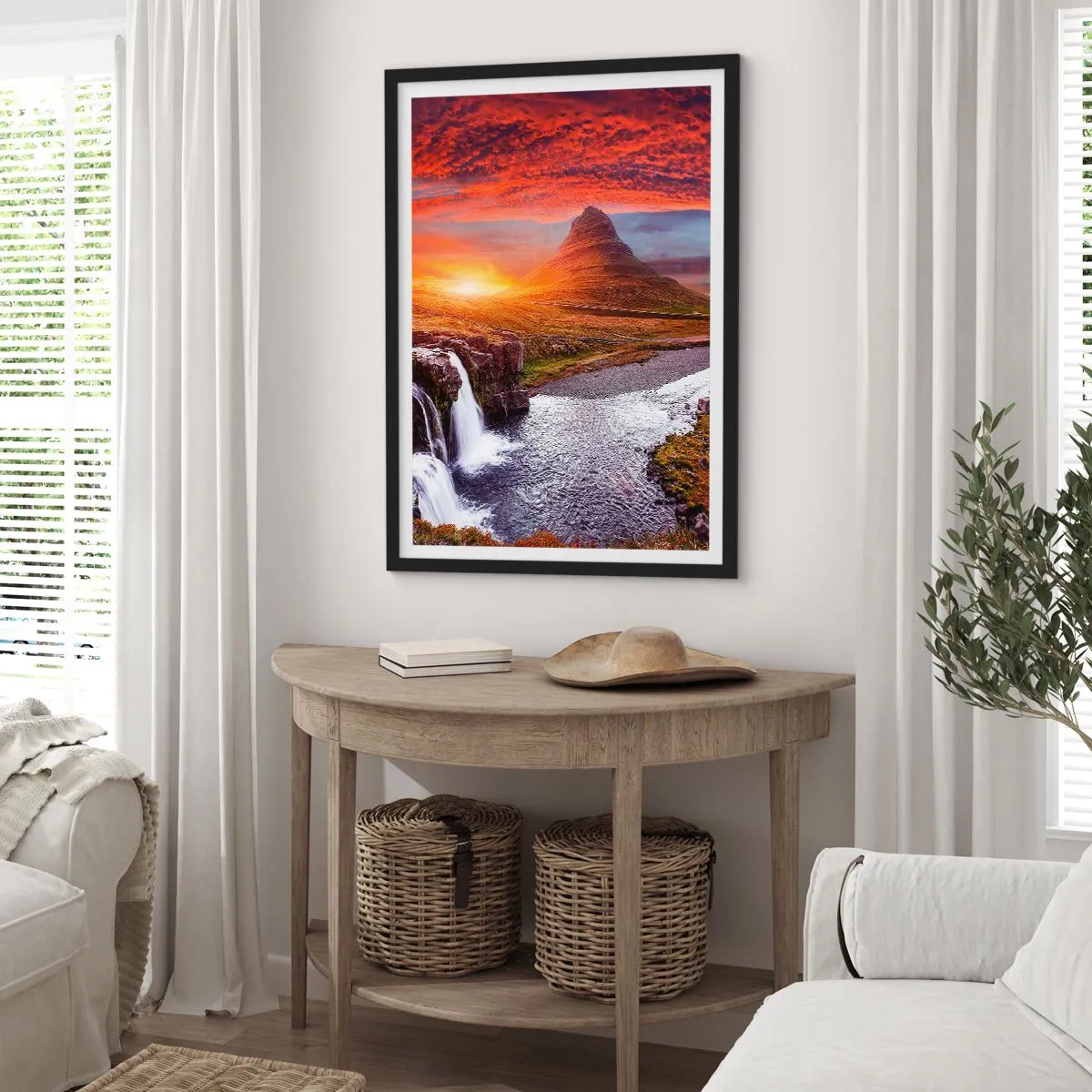 Poster în ramă neagră - Imaginea Pământului de Mijloc - 61x91 cm