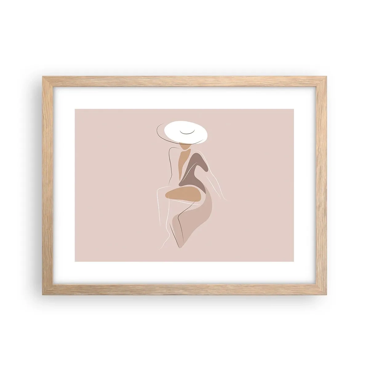 Poster în ramă de stejar deschis - O doamnă adevărată - 40x30 cm