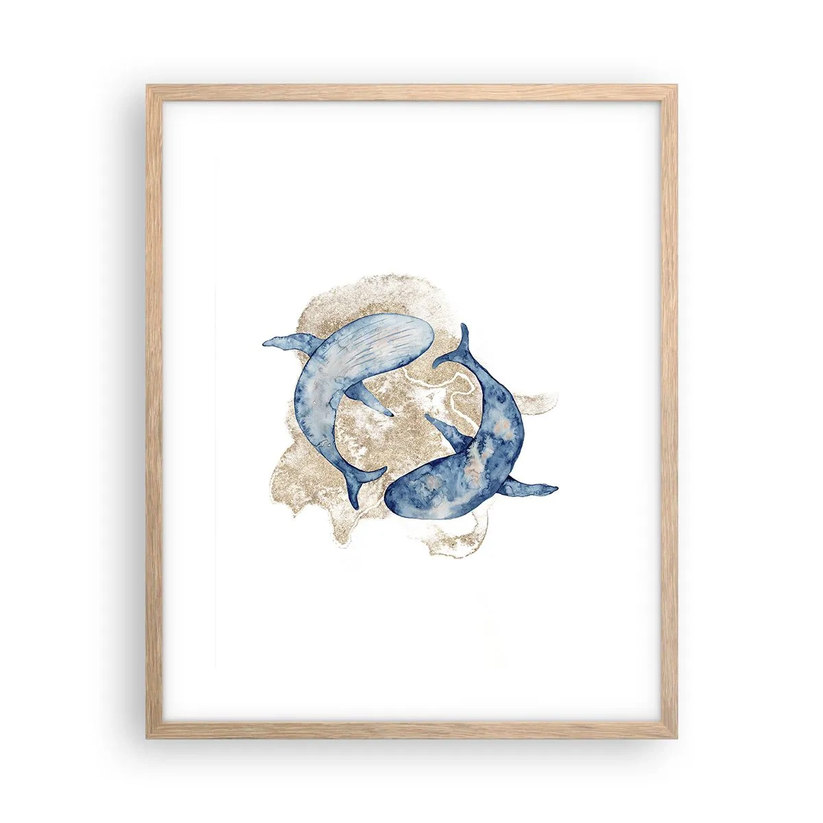 Poster în ramă de stejar deschis - Prietenie sau iubire? - 40x50 cm