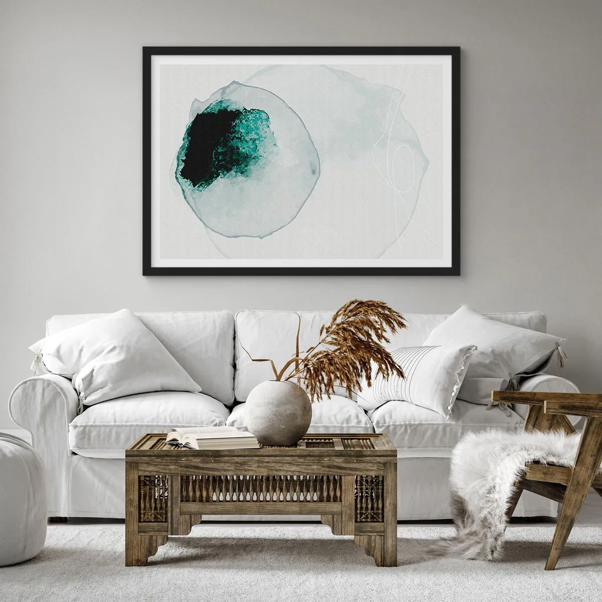 Poster în ramă neagră - Într-o picătură de apă - 70x50 cm