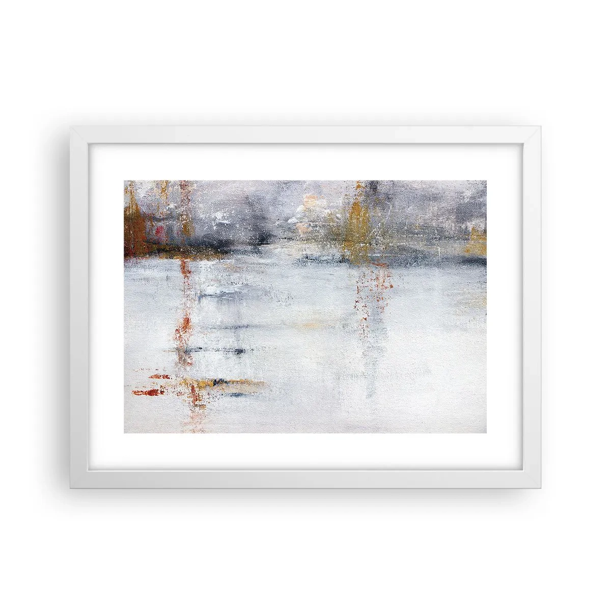 Poster în ramă albă - În spatele cortinei de aer - 40x30 cm