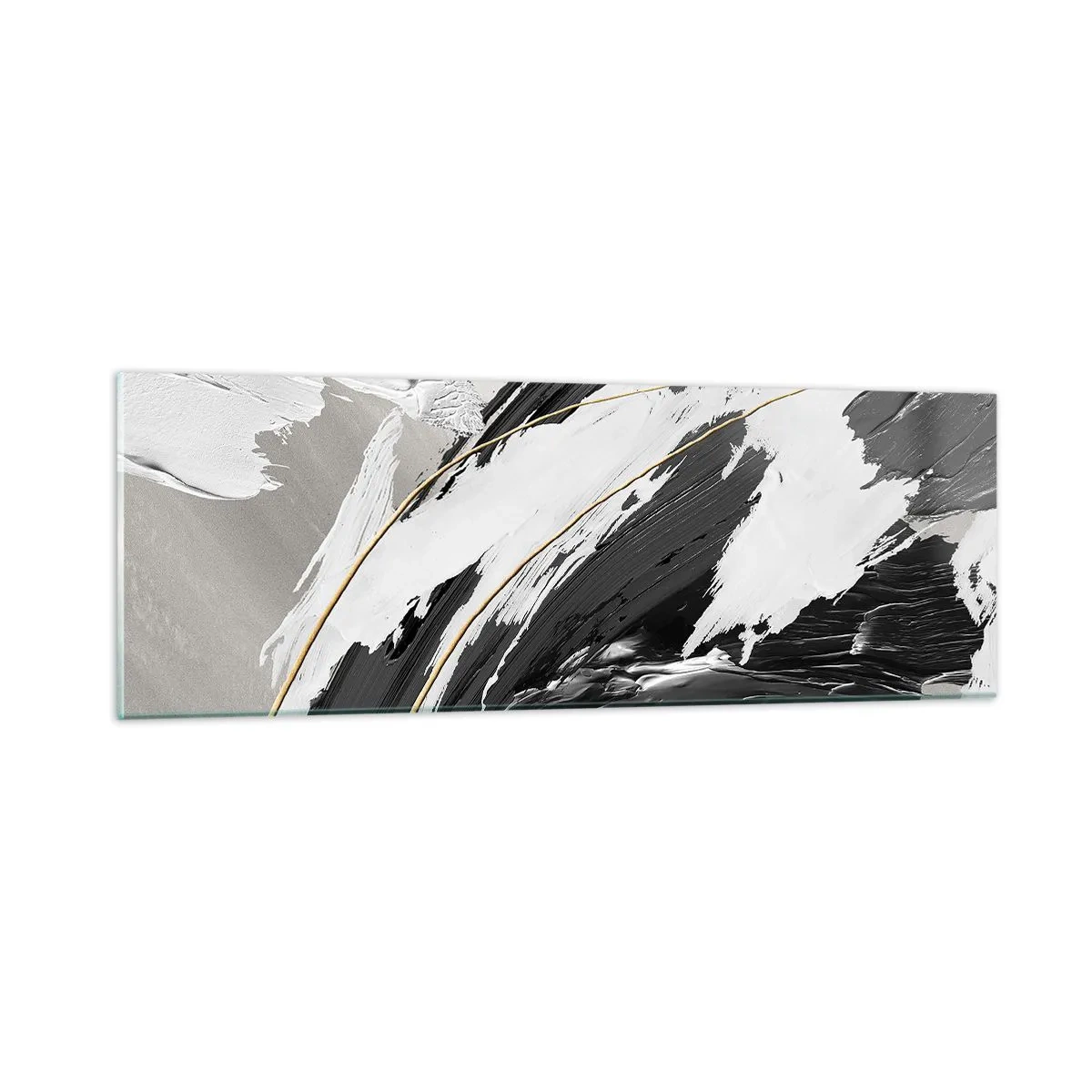 Tablou pe sticlă - Abstracție cu fler - 90x30 cm