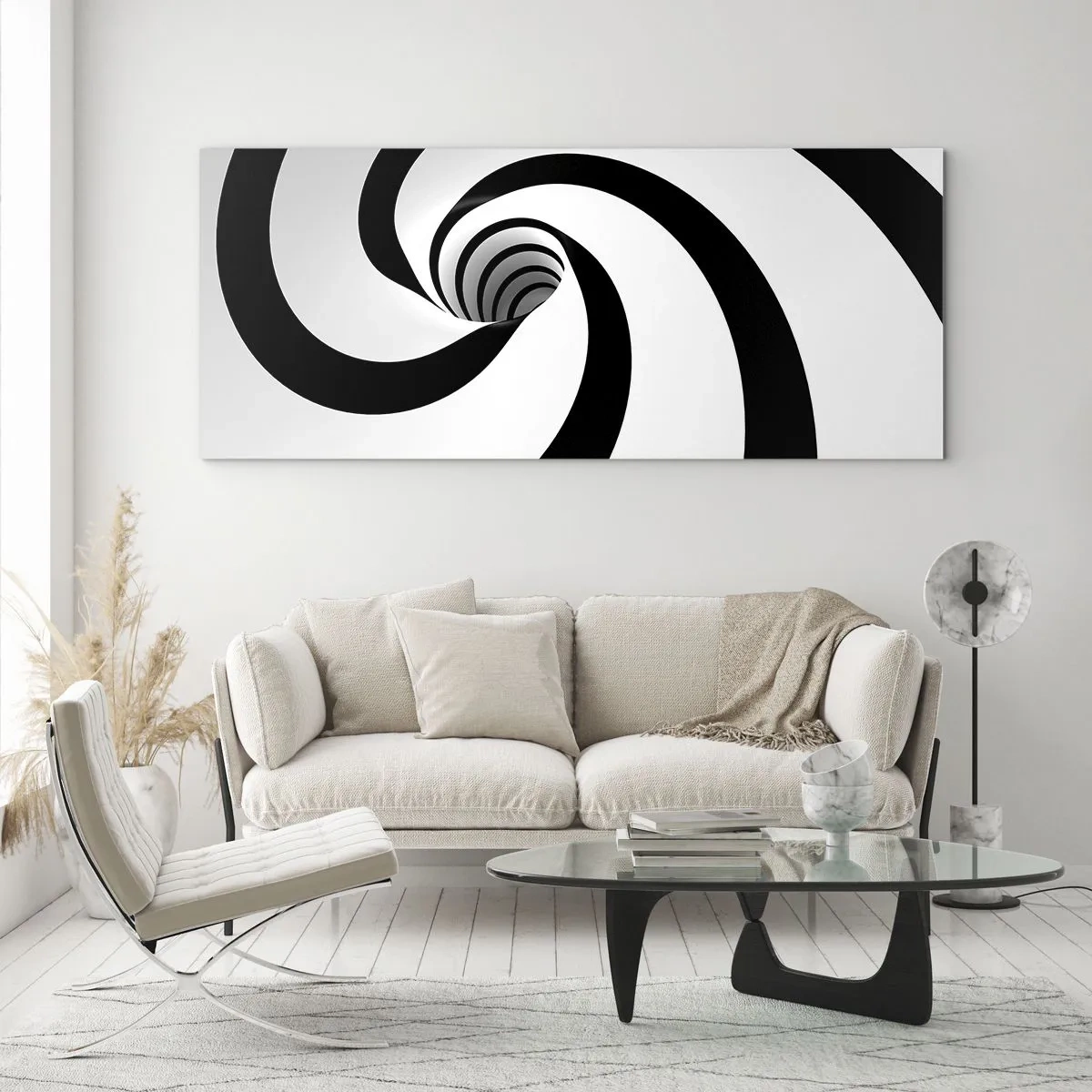 Tablou pe sticlă - Să te predai vortexului? - 90x30 cm