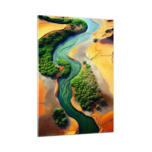Tablou pe sticlă - Râul care dă viață - 50x70 cm