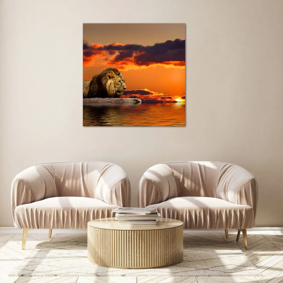 Tablou pe sticlă - Regele naturii - 60x60 cm