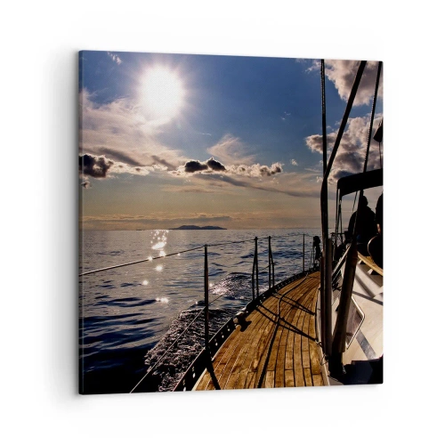 Tablou pe pânză - Sub vele spre soare - 50x50 cm