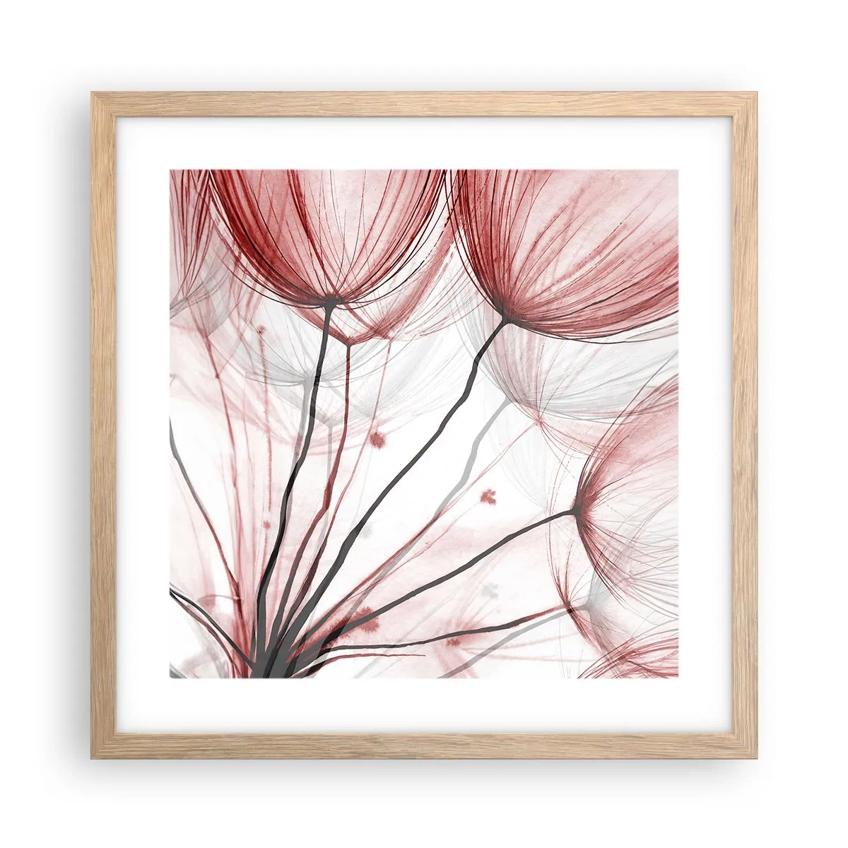 Poster în ramă de stejar deschis - Înainte de plecare - 40x40 cm