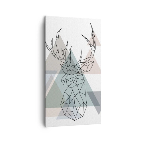 Tablou pe pânză - Într-o pădure geometrică - 45x80 cm